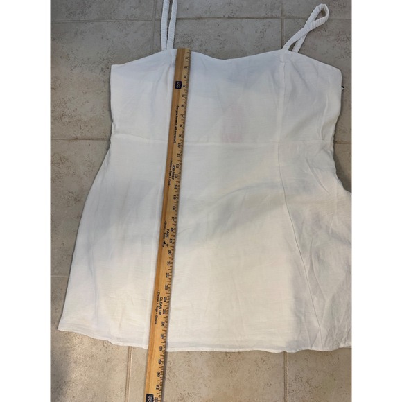 Beginning Boutique Angel Wings White Mini Dress Smocked Back Spaghetti Strap, 16 - Picture 10 of 11